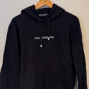 Dolce & Gabbana Black Hoodie Sweater - IT Size 50, US Size L